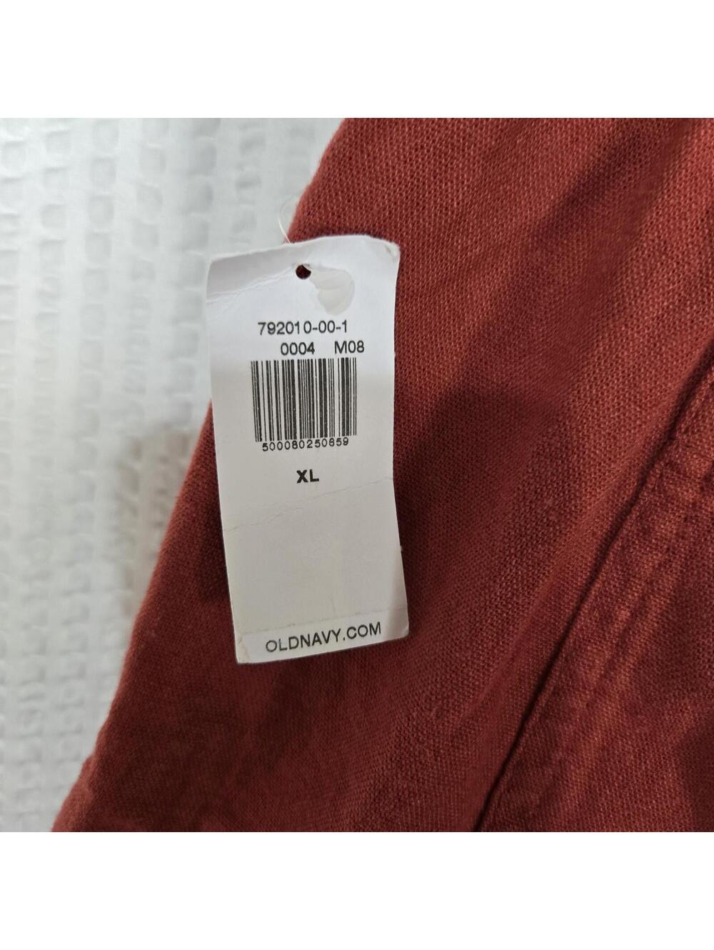 Old Navy High Rise Linen Blend Shorts Women's XL Terracotta Coastal Grandma NWT - Picture 3 of 7